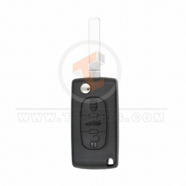 Peugeot 307 Flip Key Remote 2006 2011 433MHz 3 Buttons Frequency 433MHz