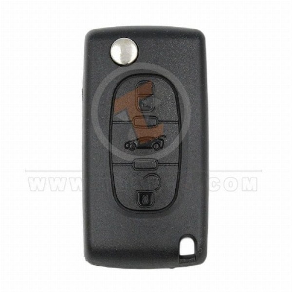 Peugeot 307 Flip Key Remote 2006 2011 433MHz 3 Buttons Battery Type CR1620