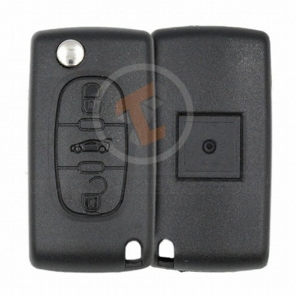  Peugeot 407 Flip Key Remote 2006 2011 433MHz 3 Buttons Emergency Key/blade Included