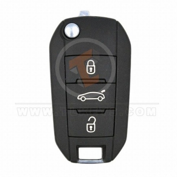 Original Peugeot 508 Flip Key Remote 2014 2018 P/N: 1609365180 433MHz Buttons 3