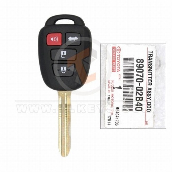 Genuine Toyota Corolla Altis Head Key Remote 2014 P/N: 89070-02B40 Buttons 4