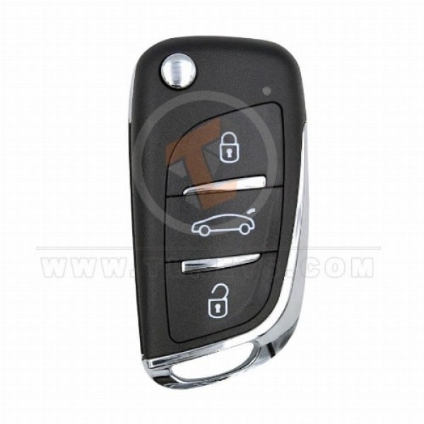Xhorse XEDS01EN Flip Key Remote 3 Buttons With Super Chip Panic Button No