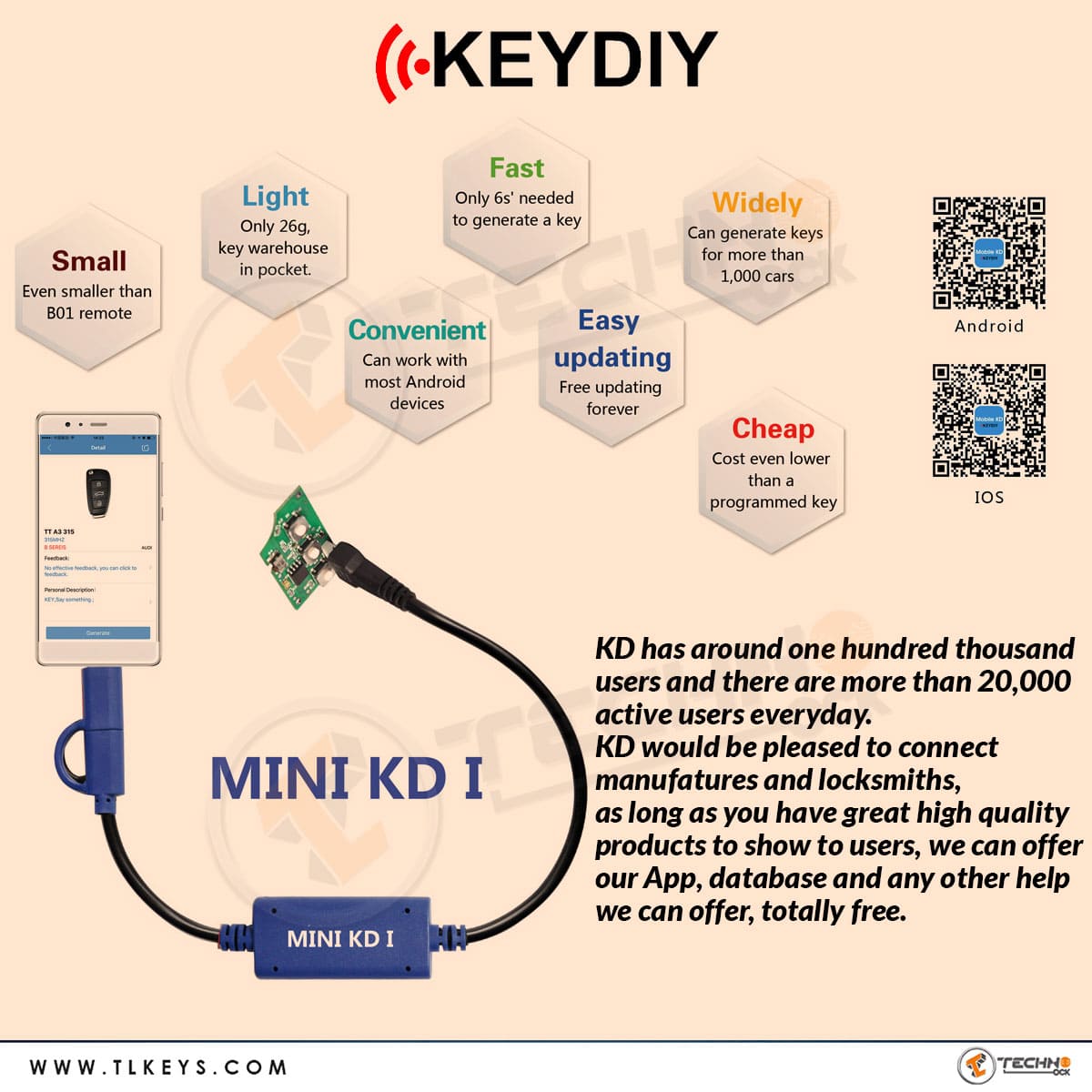 KEYDIY Mini KD Key Generator Remotes