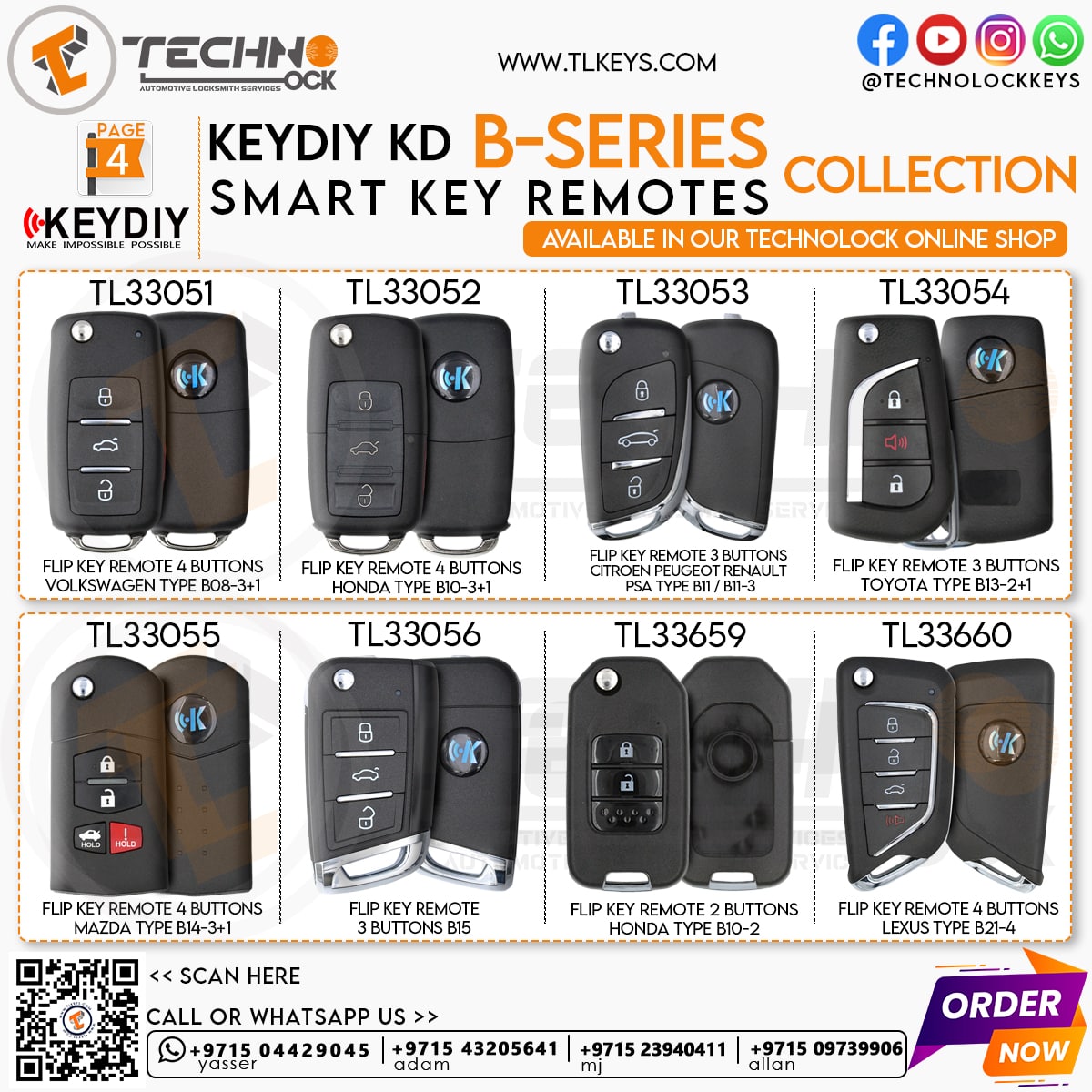  KEYDIY Car Flip Key Remote Style B-Series for KD-X2 
