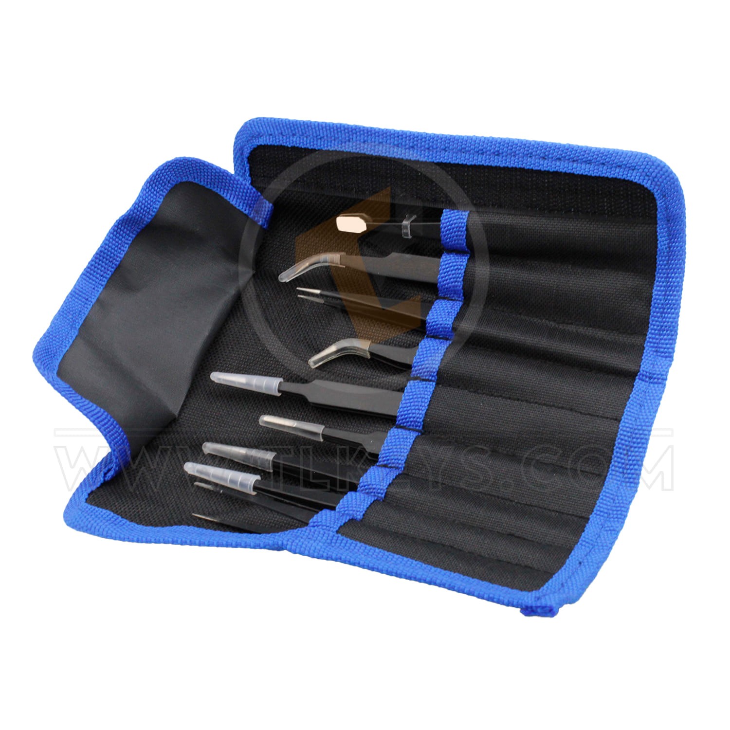 9pcs Steel Tweezer Set Anti-static ESD Tweezers maintenance tools