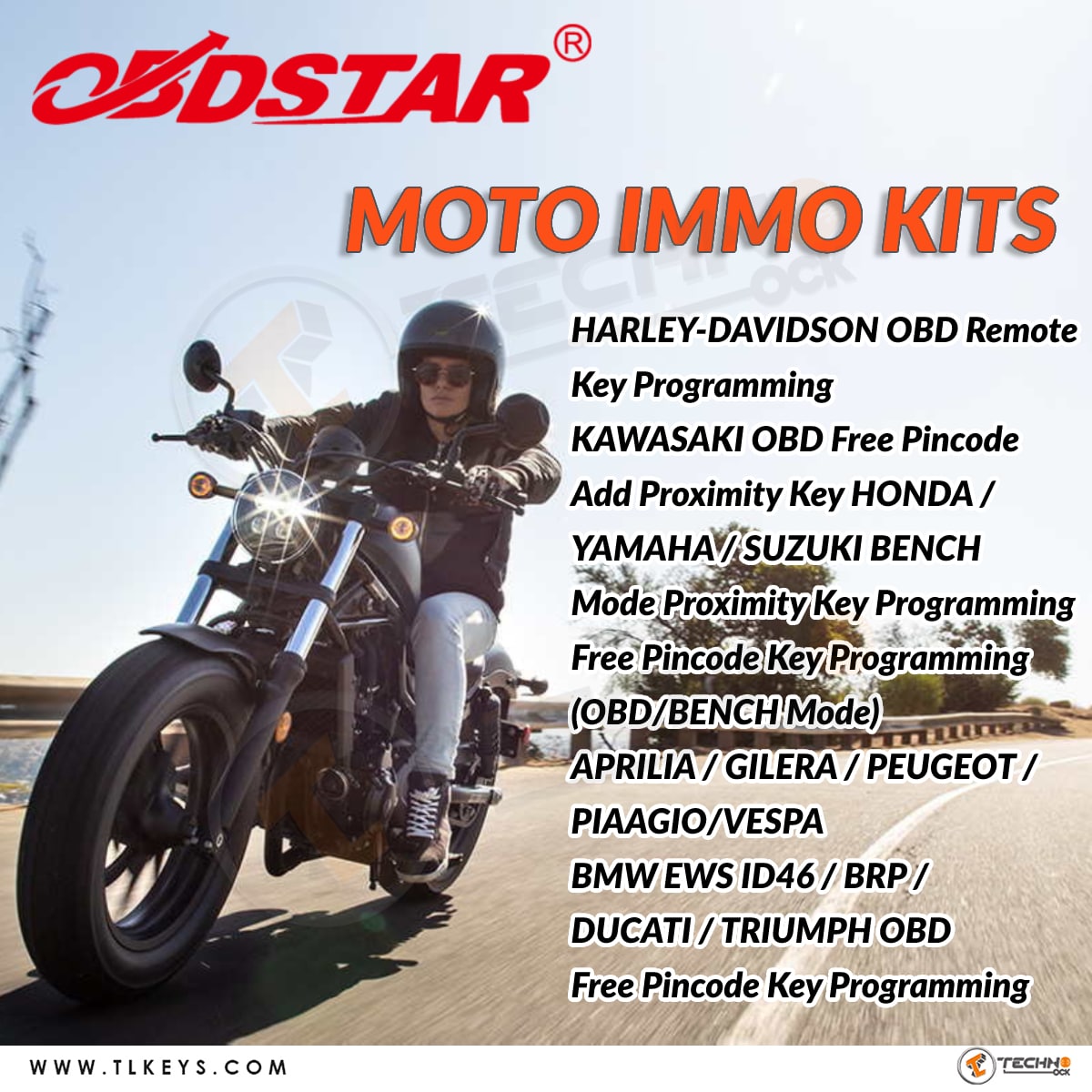 OBDSTAR MOTO IMMO Kits Motorcycle Adapters