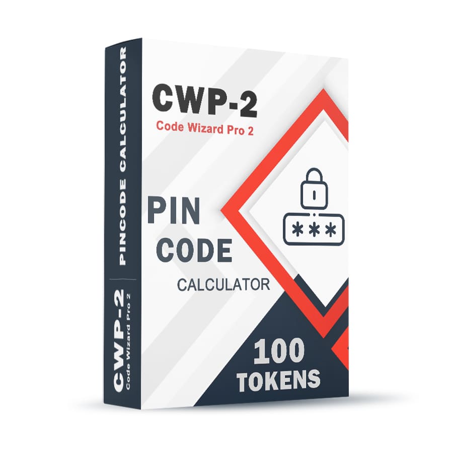 CWP2 CWP-2 Code Wizard Pro 2 Pincode Calculator - 100 Tokens Buttons 2