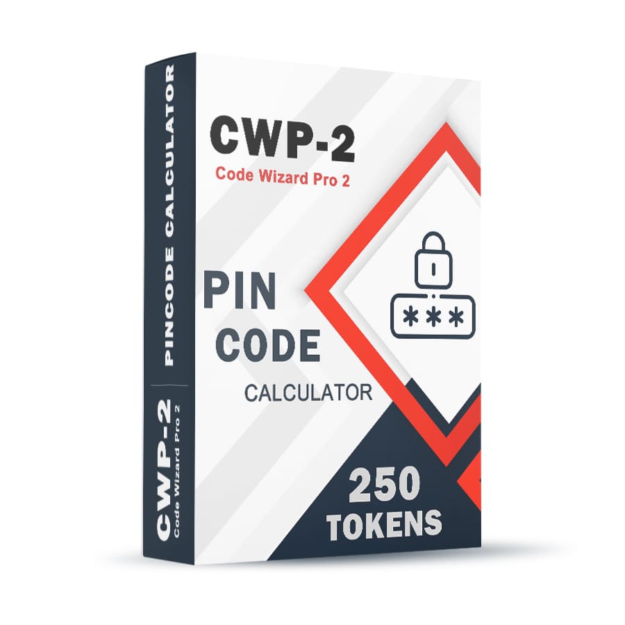 CWP2 CWP-2 Code Wizard Pro 2 Pincode Calculator - 250 Tokens Buttons 2