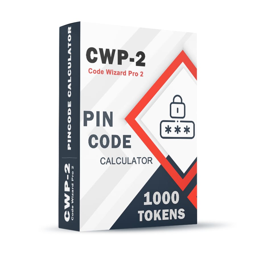 CWP2 CWP-2 Code Wizard Pro 2 Pincode Calculator - 1000 Token Buttons 2