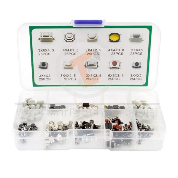 Microswitch Tactile Button for Remote (includes 250 Pieces, 10 Models) Status Aftermarket