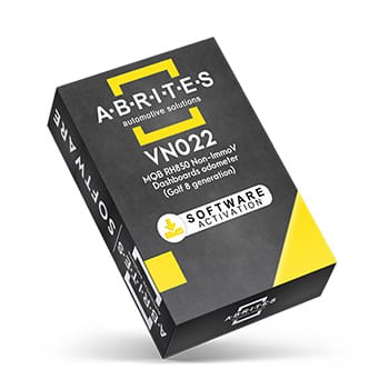 Abrites VN022 MQB RH850 TABLEAUX DE TABLEAU DE BORD NON IMMOV ODOMÈTRE