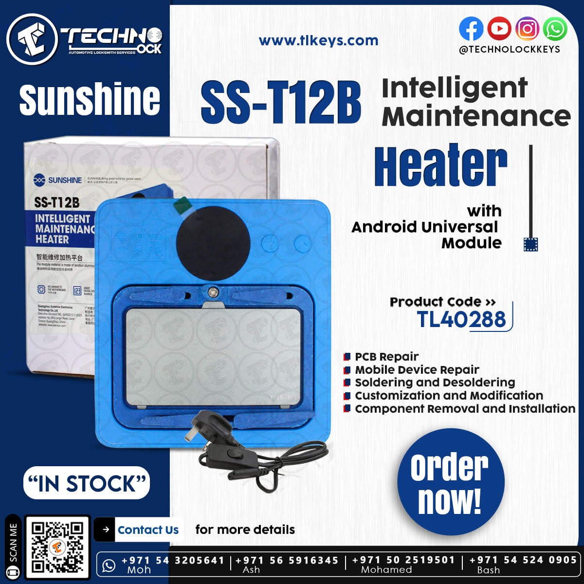 Sunshine SS-T12B Intelligent Maintenance Heater
