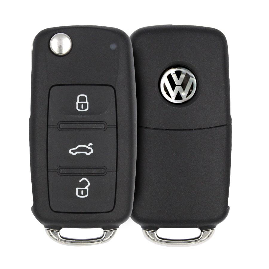 5FA012961-60 Genuine Volkswagen Flip Key Remote Remote Type Fobik - thumbnail